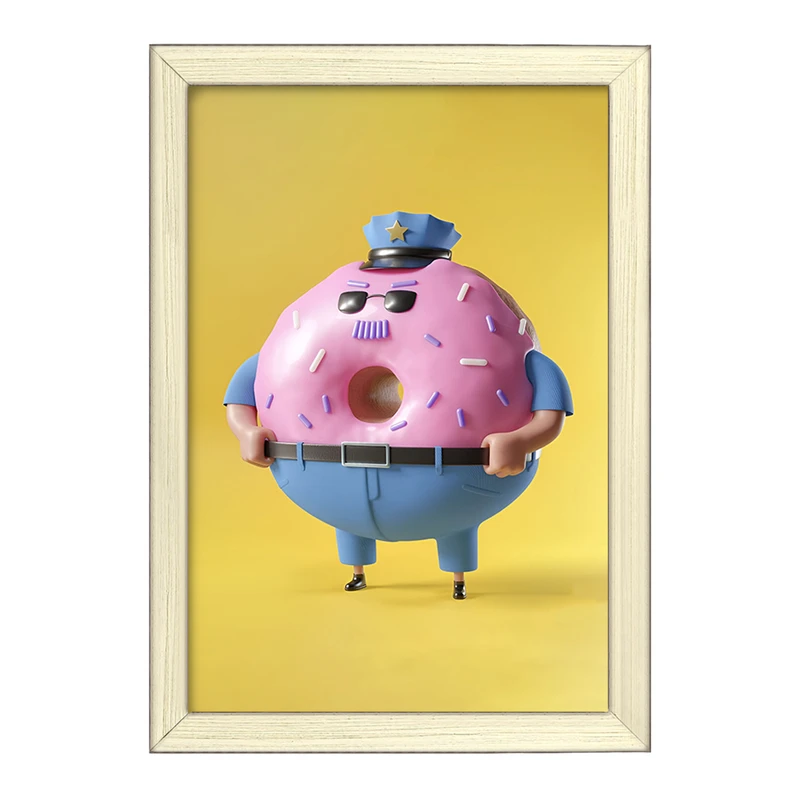 تابلو خندالو طرح دونات بامزه کد F3362