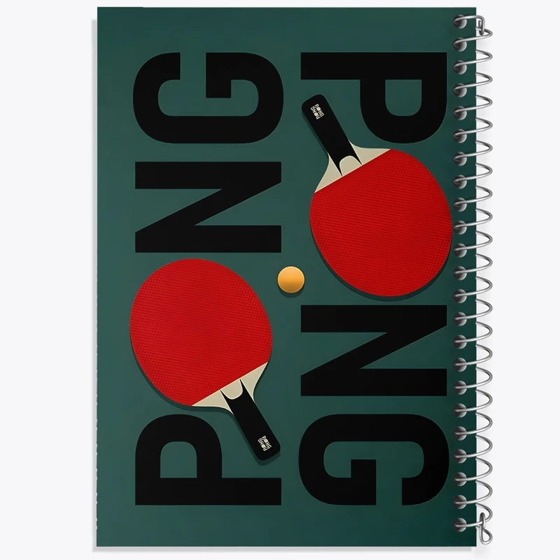 دفتر شطرنجی 50 برگ خندالو طرح پینگ پنگ (Ping Pong) کد F10668