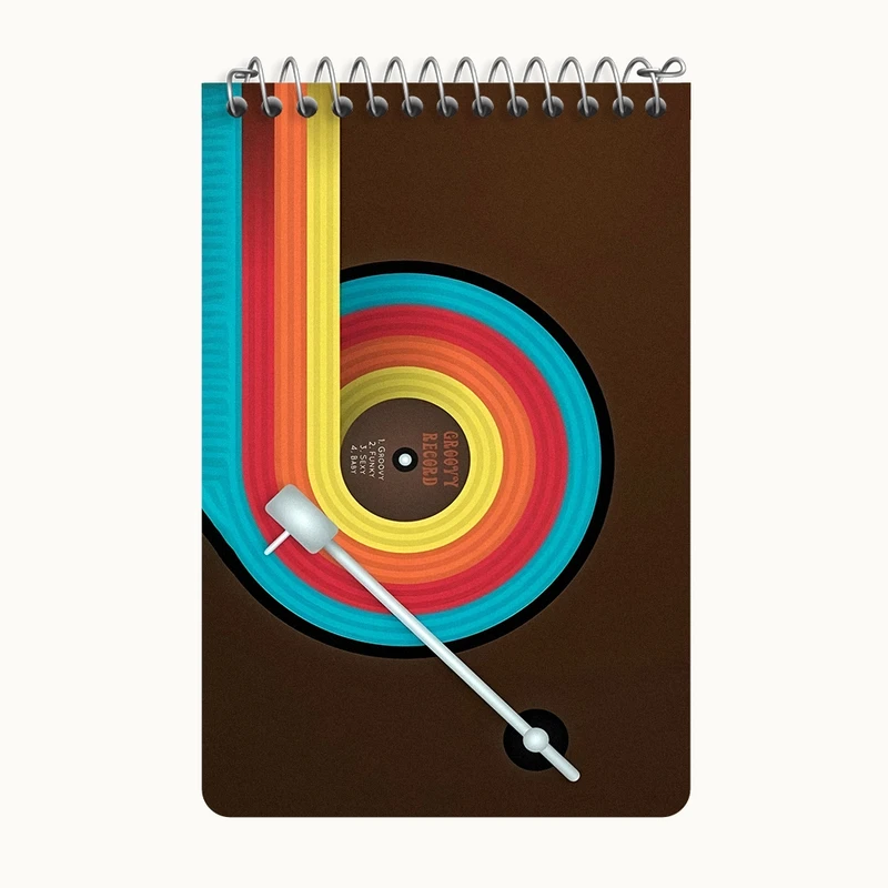 دفتر یادداشت 50 برگ خندالو طرح موسیقی کد F9674