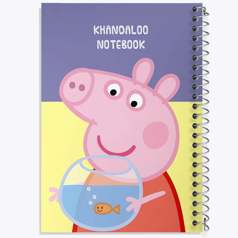 دفتر ژورنال نویسی 50 برگ خندالو مدل نقطه ای طرح انیمیشن پپا پیگ (Peppa Pig) کد N9271