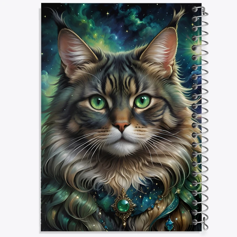 دفتر ژورنال نویسی 50 برگ خندالو مدل نقطه ای طرح گربه کد F9244