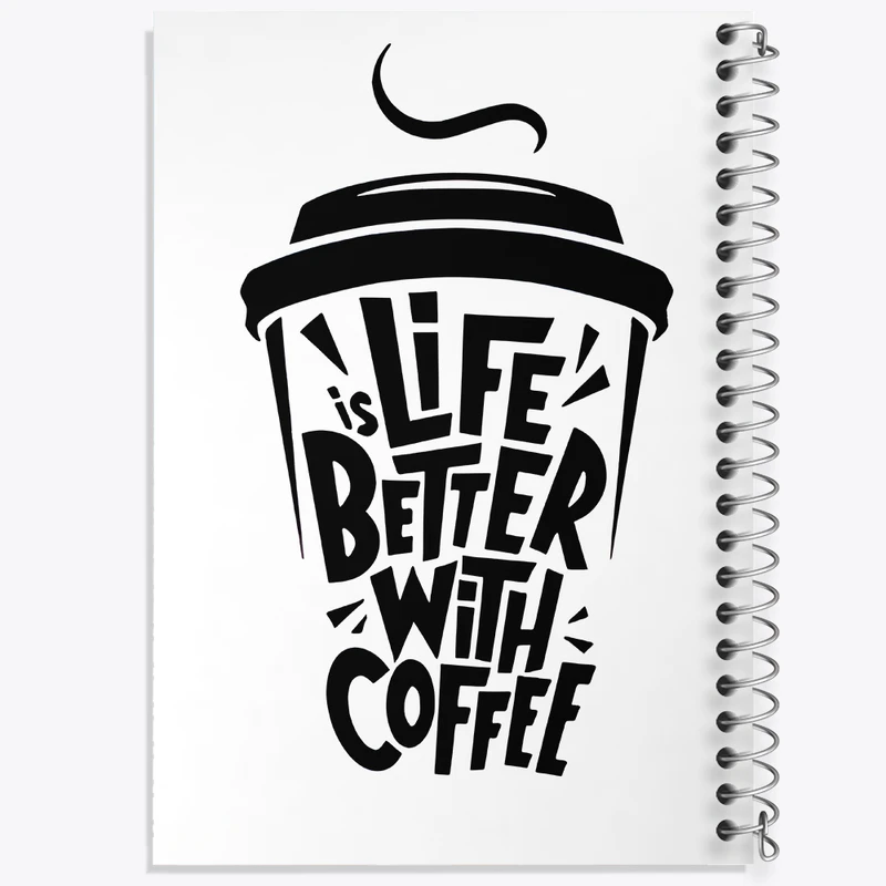 دفتر مشق 50 برگ خندالو طرح قهوه (COFFEE) کد F11876