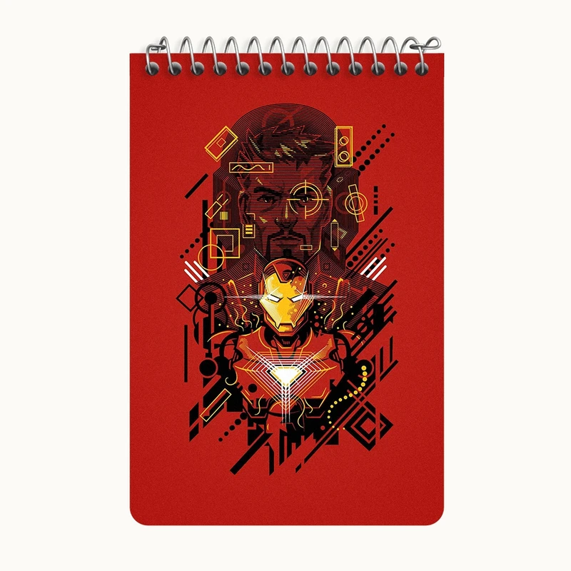 دفتر یادداشت 50 برگ خندالو طرح مرد آهنی مارول (Marvel) کد F10747
