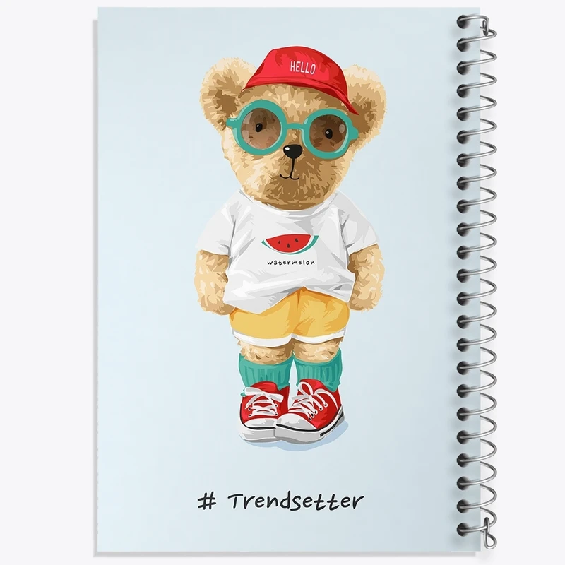 دفتر طراحی 50 برگ خندالو طرح خرس تدی کد F1474