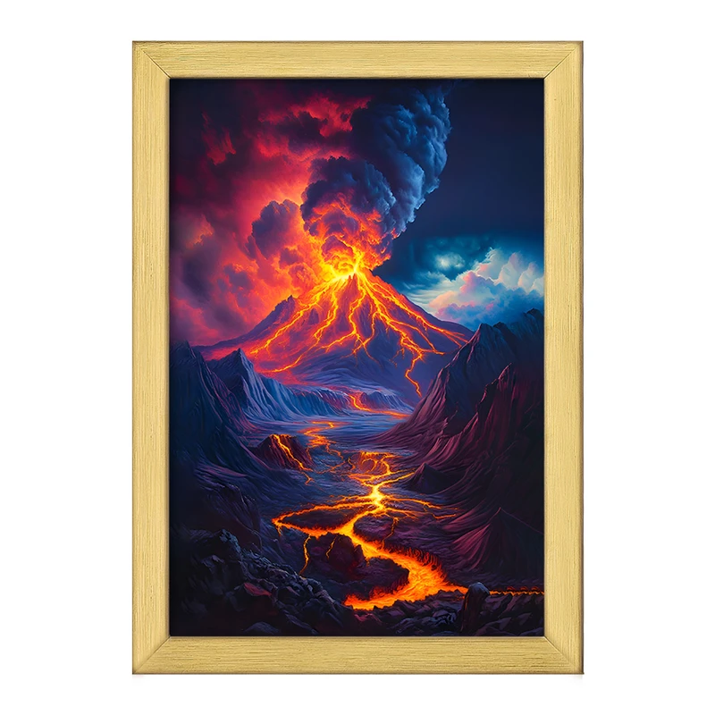 تابلو خندالو طرح کوه آتشفشان کد F12099