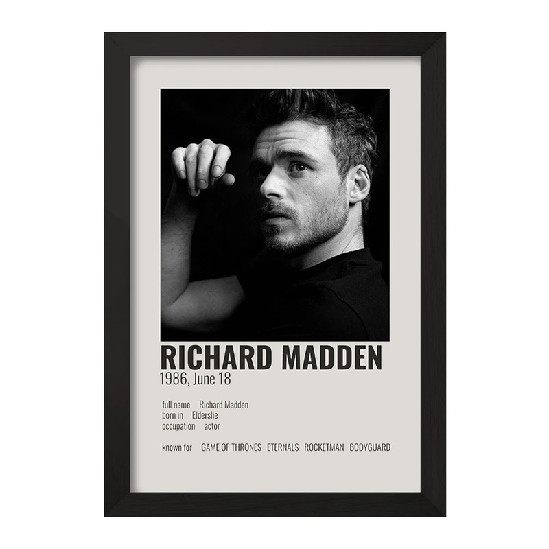 تابلو خندالو طرح ریچارد مدن (Richard Madden) کد F13163