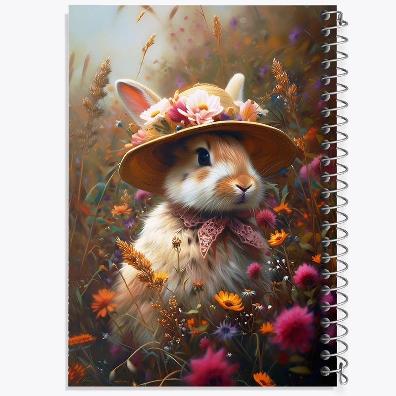 دفتر طراحی 50 برگ خندالو طرح خرگوش بامزه کد F12629