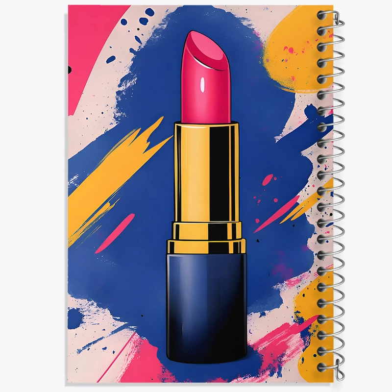 دفتر مشق 50 برگ خندالو طرح رژ لب کد F9839