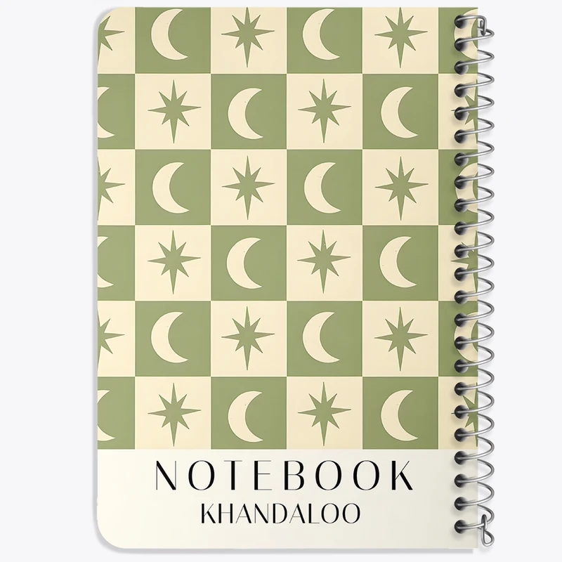 دفتر یادداشت 50 برگ خندالو طرح مینیمال پترن کد N9829
