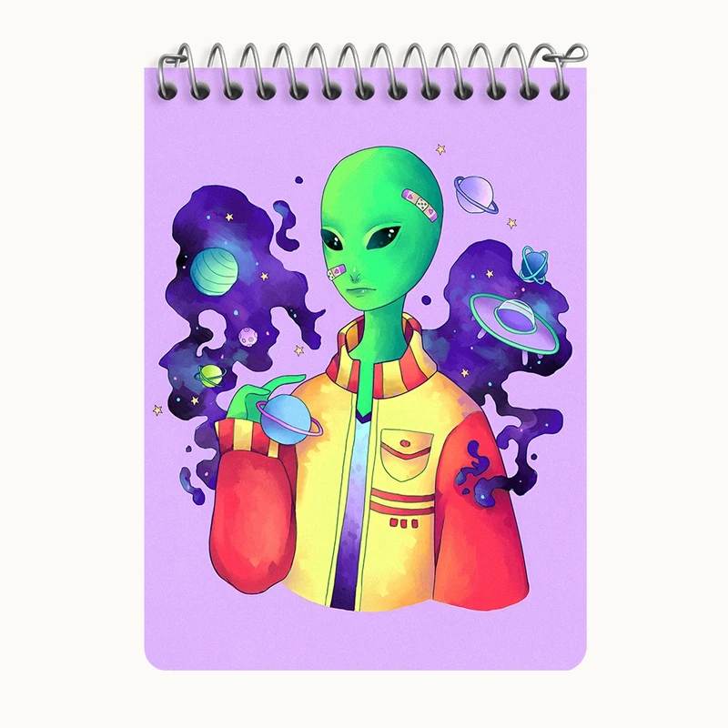 دفتر یادداشت 50 برگ خندالو طرح آدم فضایی کد N8296