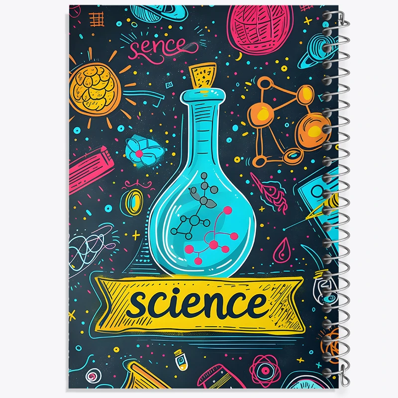 دفتر مشق 100 برگ خندالو طرح آزمایش و شیمی کد N6949