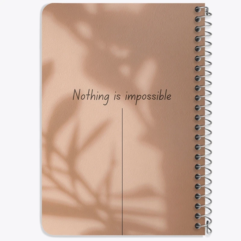 دفتر یادداشت 50 برگ خندالو طرح Nothing Is Impossible کد F1107