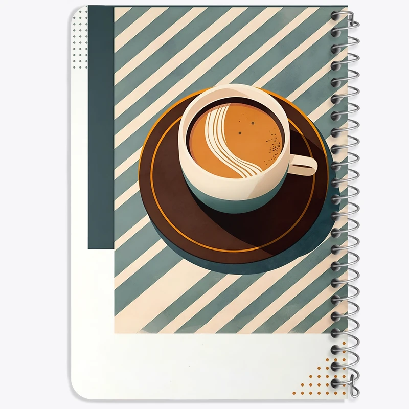 دفتر یادداشت 50 برگ خندالو طرح قهوه (COFFEE) کد F10406