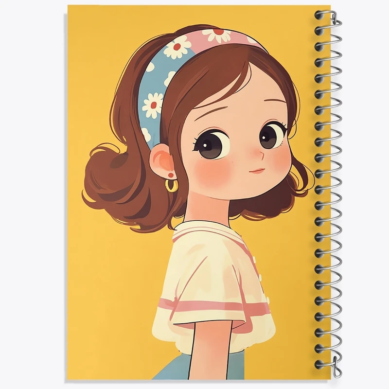 دفتر طراحی 50 برگ خندالو طرح دخترانه کد F2284