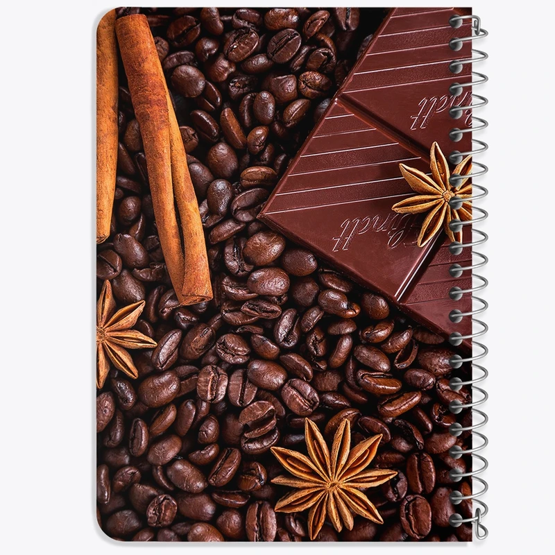 دفتر یادداشت 50 برگ خندالو طرح قهوه Coffee کد F63