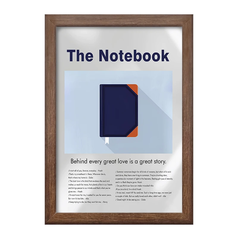تابلو خندالو طرح دفترچه خاطرات (The Notebook) کد F13822