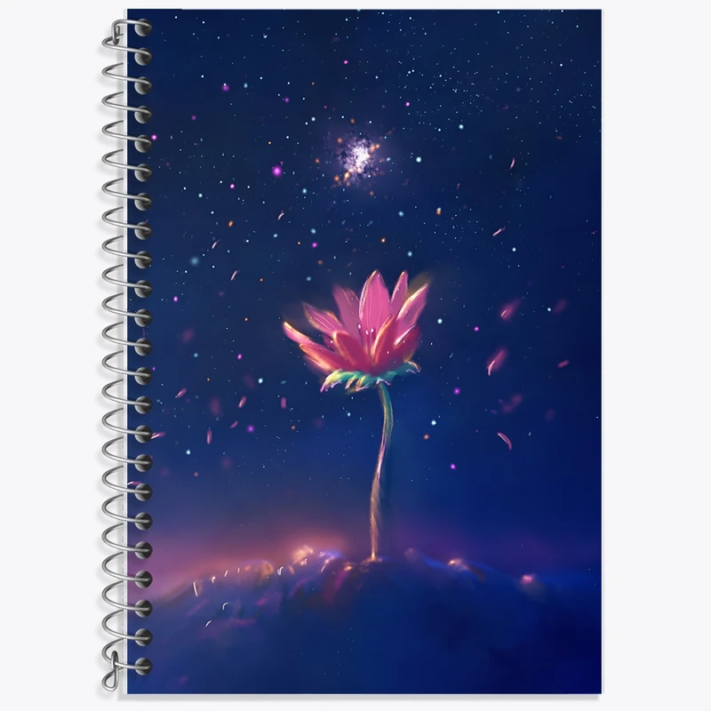 دفتر لغت 50 برگ خندالو طرح گل و ماه کد F11010