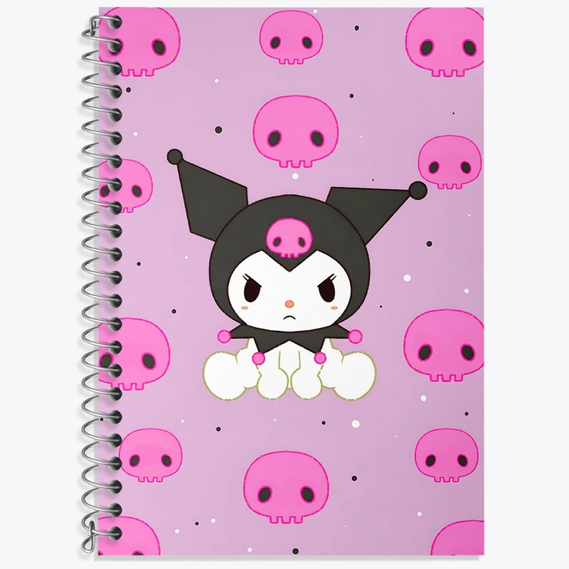 دفتر زبان دوخط 50 برگ خندالو طرح کرومی (Kuromi) کد N9072