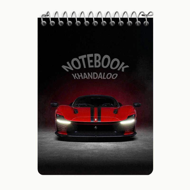 دفتر یادداشت 50 برگ خندالو طرح فراری (Ferrari) کد N7883