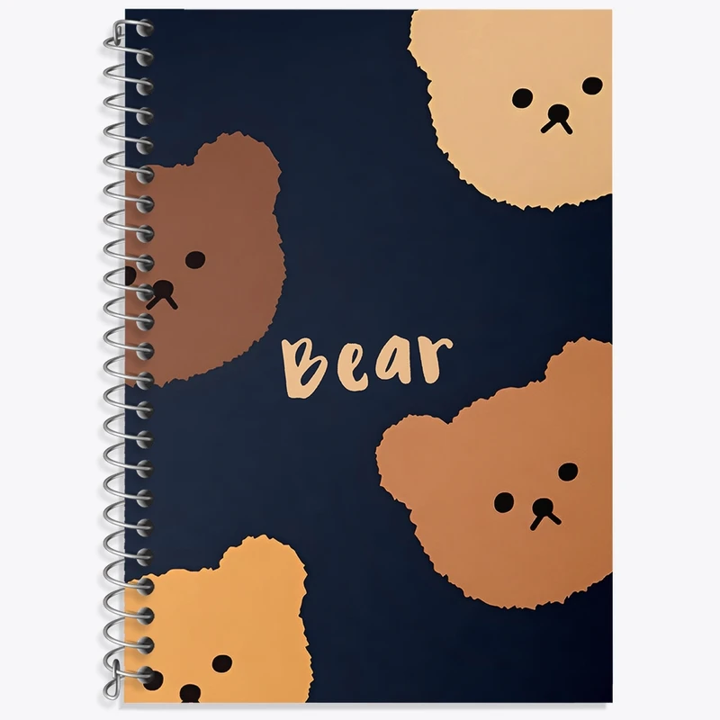 دفتر زبان 50 برگ خندالو مدل سه خط طرح خرس بامزه کد N9442