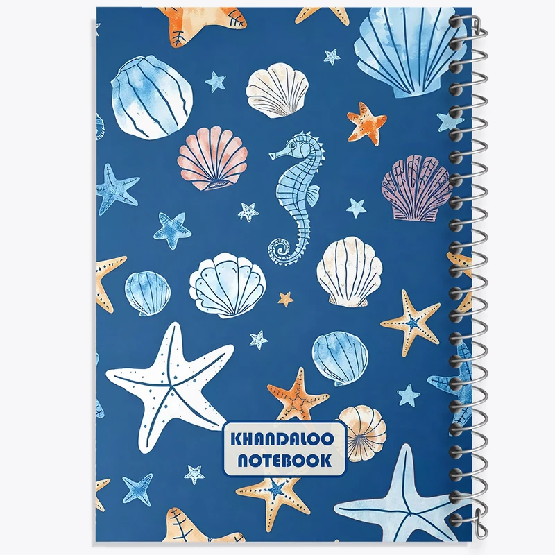 دفتر مشق 50 برگ خندالو طرح پترن دریایی کد N7321