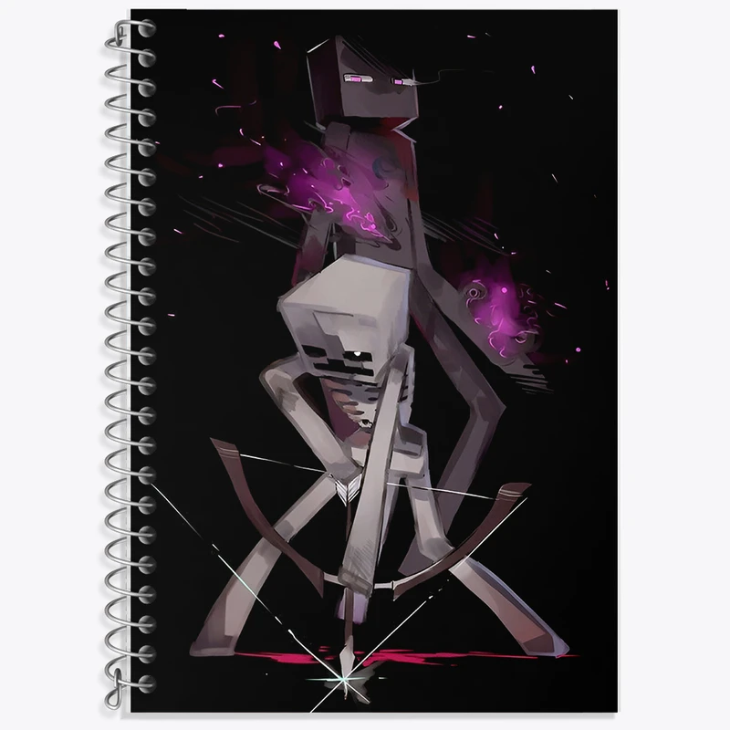 دفتر زبان دوخط 50 برگ خندالو طرح ماینکرافت (Minecraft) کد F13628