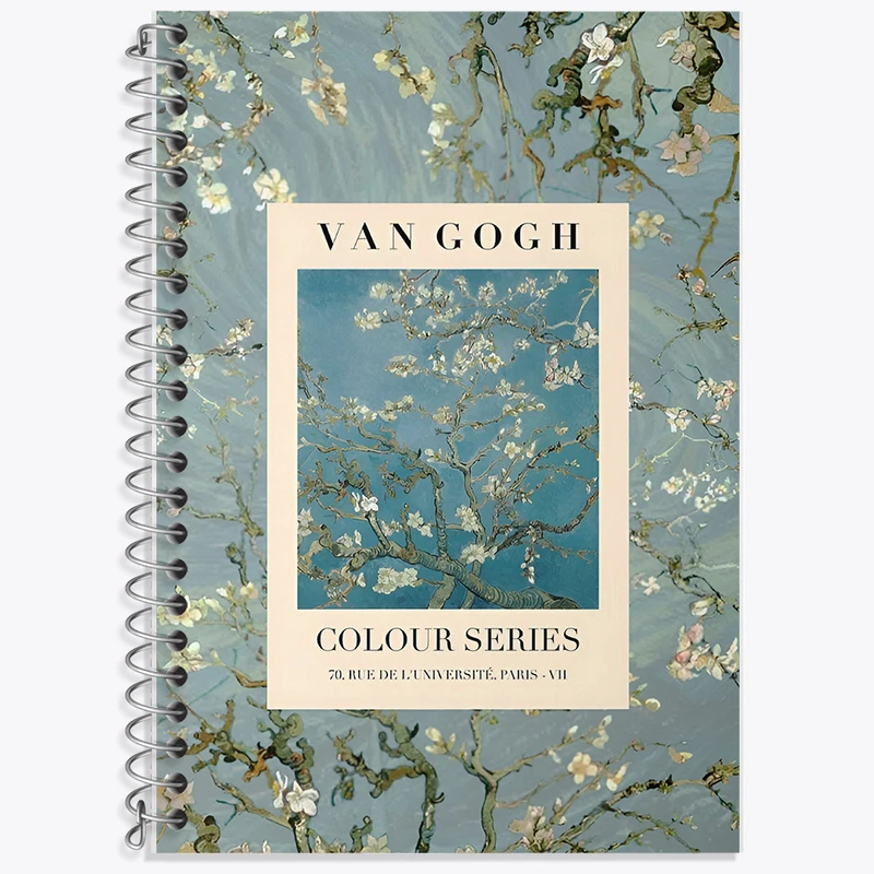 دفتر نت موسیقی 50 برگ خندالو طرح شکوفه بادام ونسان ونگوگ کد F10719