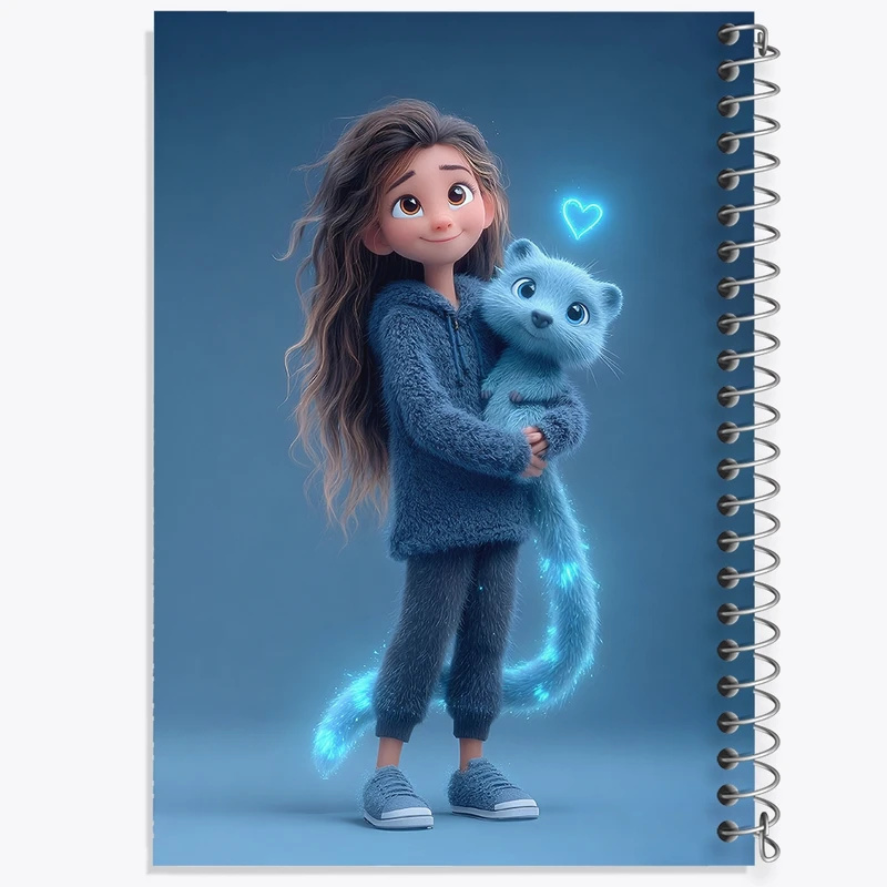 دفتر طراحی 50 برگ خندالو طرح دخترانه فانتزی کد N9410