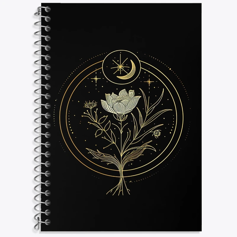 دفتر لغت 50 برگ خندالو طرح گل مینیمال کد F3078