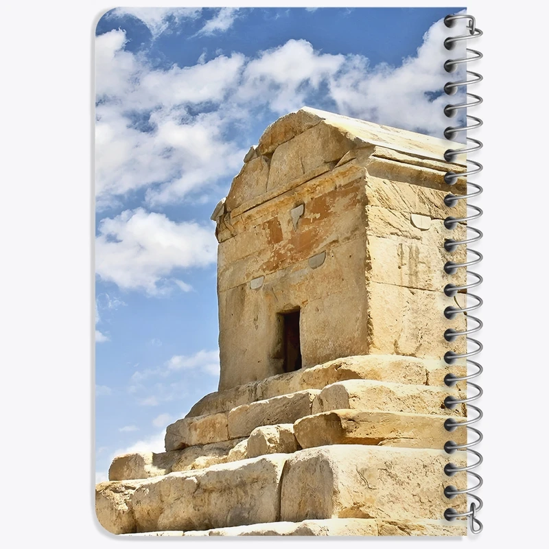دفتر یادداشت 50 برگ خندالو طرح مقبره کوروش کد F6339