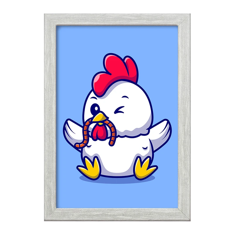 تابلو خندالو طرح حیوانات بامزه خروس کد 29738