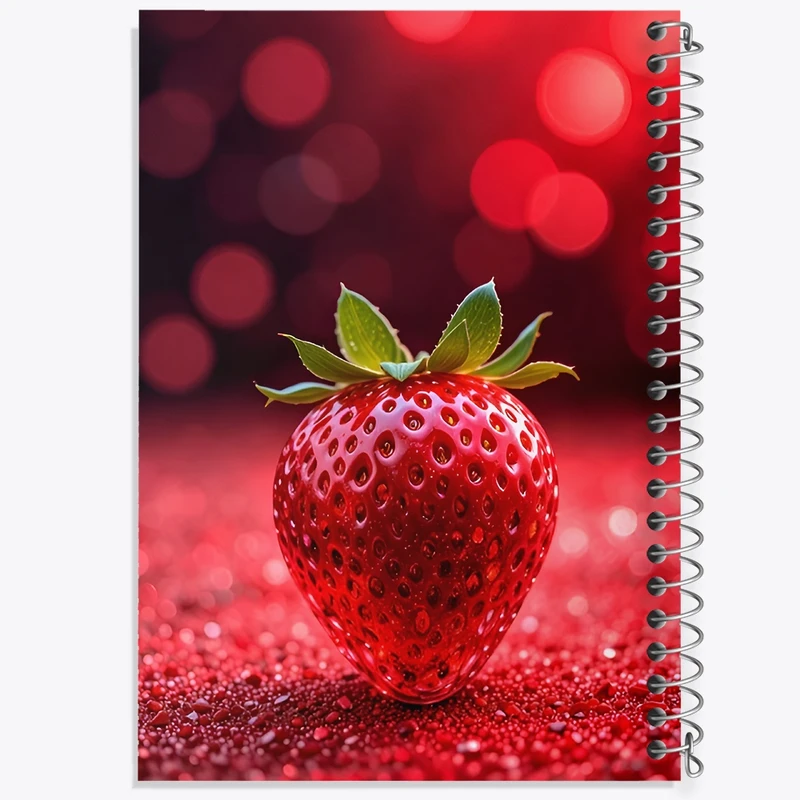 دفتر شطرنجی 50 برگ خندالو طرح توت فرنگی کد F11641