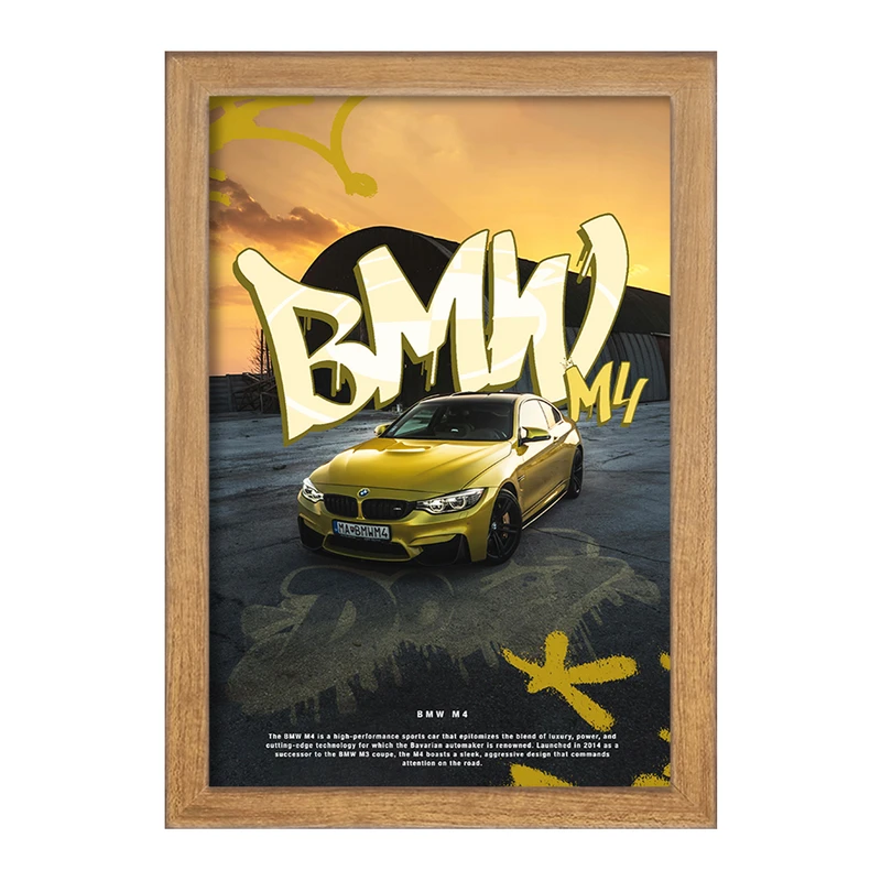 تابلو خندالو طرح بی ام دبلیو (BMW) کد F13730