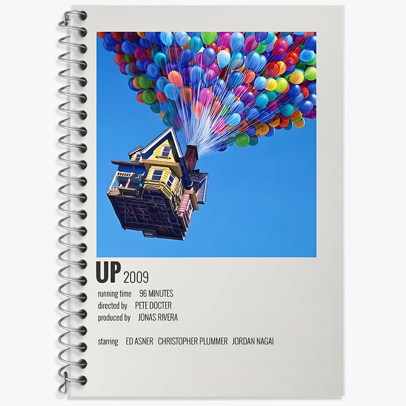 دفتر زبان 50 برگ خندالو مدل دو خط طرح آپ (Up) کد F13212