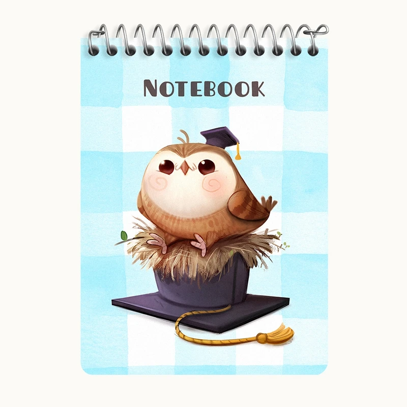 دفتر یادداشت 50 برگ خندالو طرح جغد دانا کد N6546