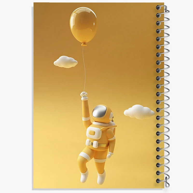 دفتر ژورنال نویسی 50 برگ خندالو مدل نقطه ای طرح فضانورد کد N6777