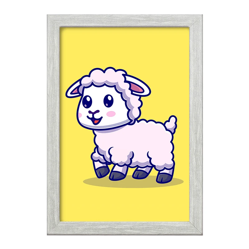 تابلو خندالو طرح حیوانات بامزه گوسفند کد 29654