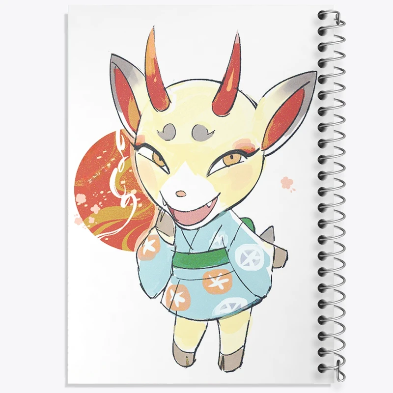 دفتر طراحی 50 برگ خندالو طرح بازی انیمال کراسینگ (Animal Crossing) کد 32647