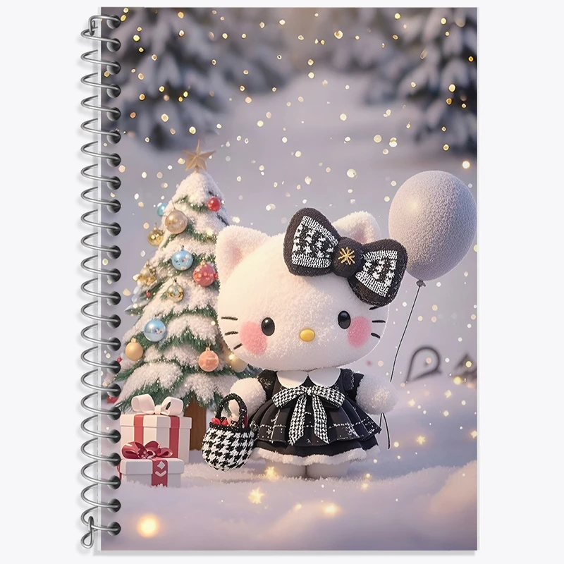 دفتر زبان 50 برگ خندالو مدل سه خط طرح هلو کیتی کد F10303