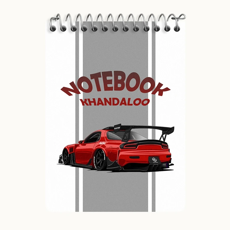 دفتر یادداشت 50 برگ خندالو طرح مزدا (Mazda RX-7) کد N7541