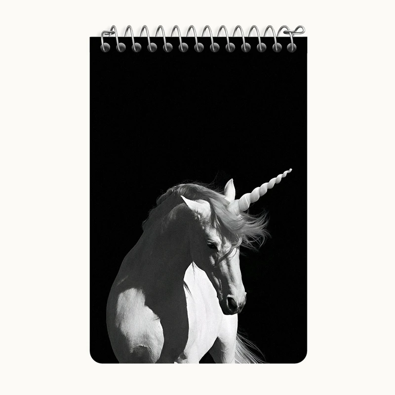 دفتر یادداشت 50 برگ خندالو طرح اسب تک شاخ کد F3864
