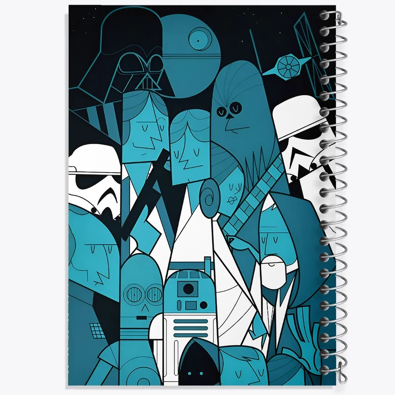 دفتر طراحی 50 برگ خندالو طرح جنگ ستارگان (Star Wars)  کد N4461