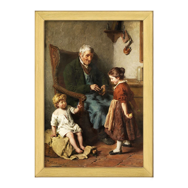 تابلو خندالو طرح نقاشی با پدربزرگ اثر فلیکس شلزینگر کد F12301