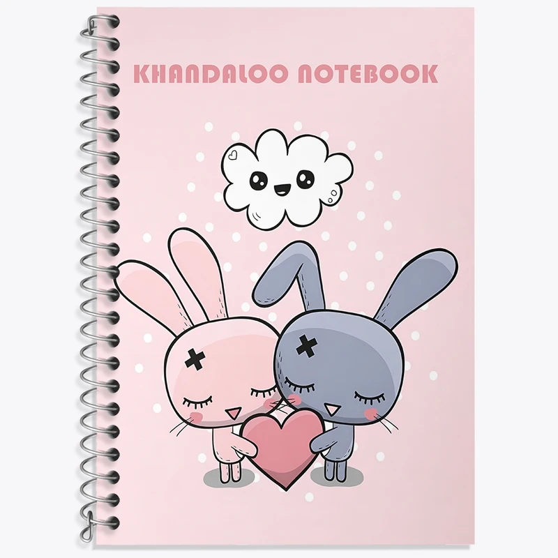 دفتر زبان 50 برگ خندالو مدل سه خط طرح عاشقانه کد N6209