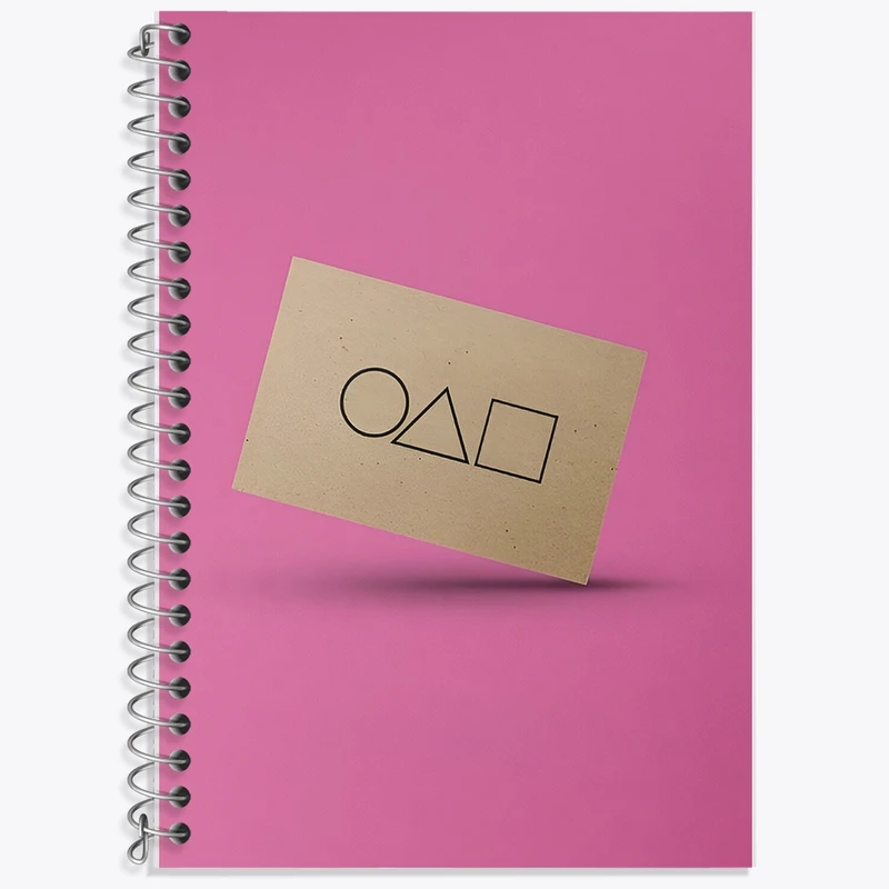 دفتر زبان 50 برگ خندالو مدل سه خط طرح بازی مرکب (Squid Game) کد F10141