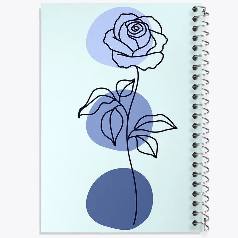 دفتر مشق 50 برگ خندالو طرح گل مینیمال کد F3637