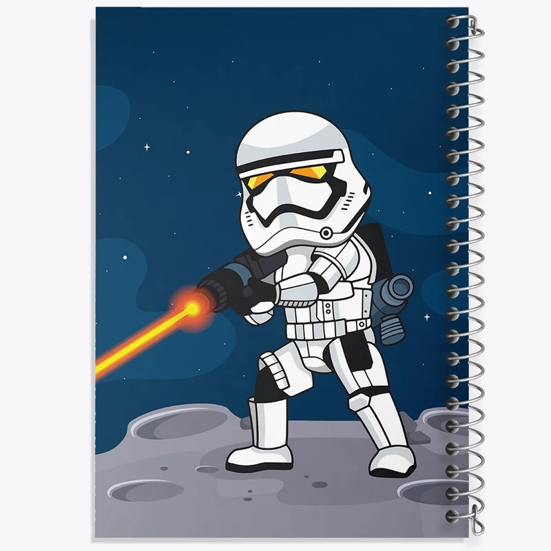 دفتر طراحی 50 برگ خندالو طرح جنگ ستارگان کد F3588