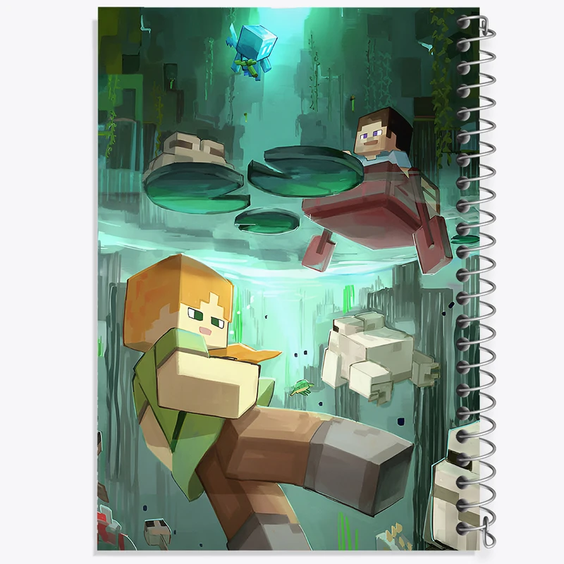 دفتر مشق 100 برگ خندالو طرح بازی ماینکرافت (Minecraft) کد N8783