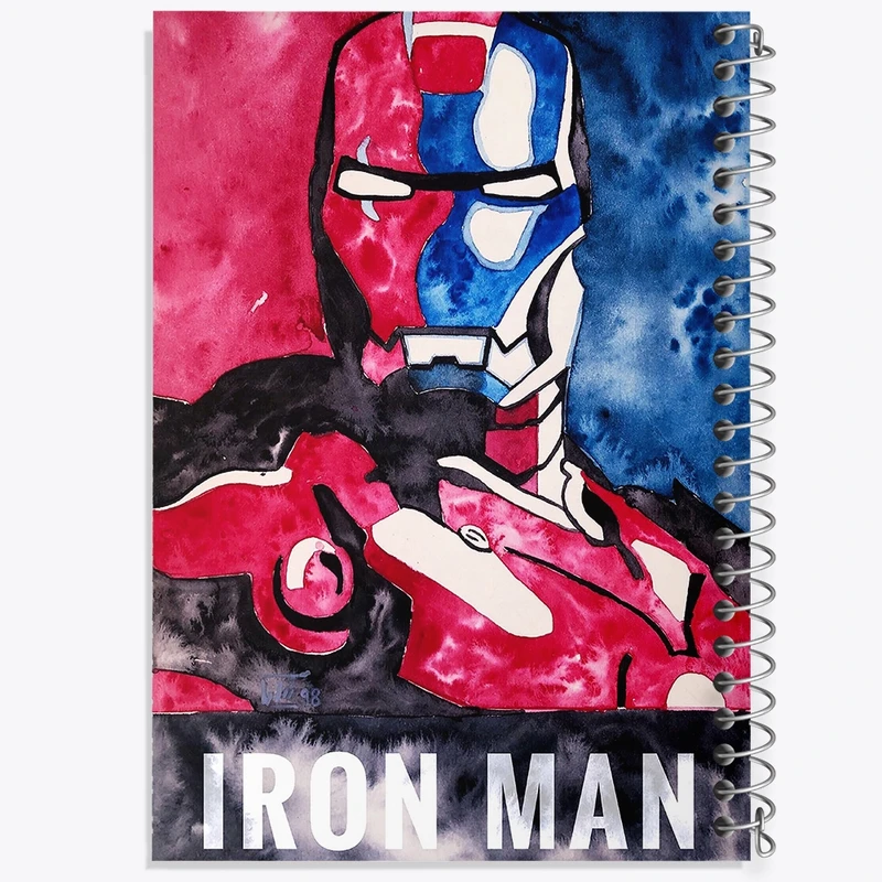 دفتر ژورنال نویسی 50 برگ خندالو مدل نقطه ای طرح مرد آهنی مارول (Marvel) کد F11353