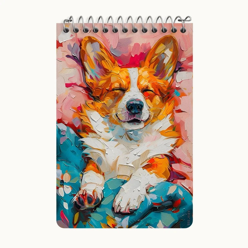 دفتر یادداشت 50 برگ خندالو طرح سگ کد F9946